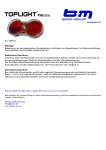 Bedienungsanleitung Busch and Müller Toplight Flat S Fahrradlampe