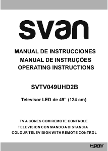 Manual de uso Svan SVTV049UHD2B Televisor de LED