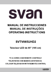Manual Svan SVTV065UHD2 LED Television
