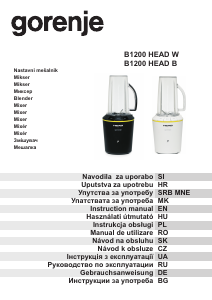 Priručnik Gorenje B1200 HEAD W Blender