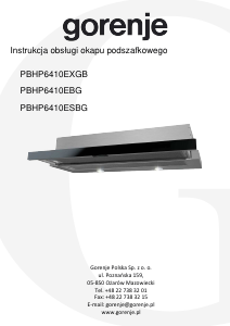 Instrukcja Gorenje PBHP6410ESGB Okap kuchenny