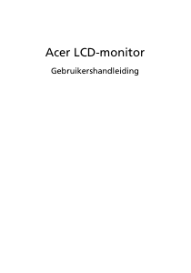 Handleiding Acer V183HV LCD monitor