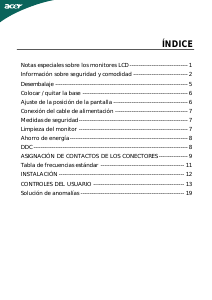 Manual de uso Acer GN245HQ Monitor de LCD