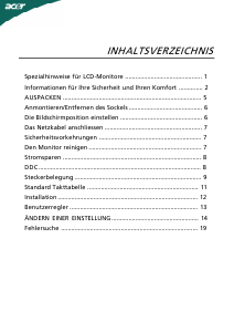 Bedienungsanleitung Acer V233PH LCD monitor