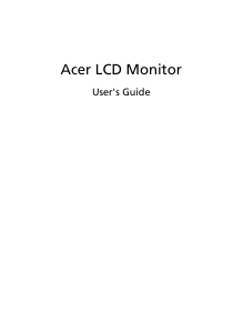 Handleiding Acer VVA200HQ LCD monitor