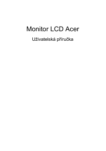 Manuál Acer V203HL LCD monitor