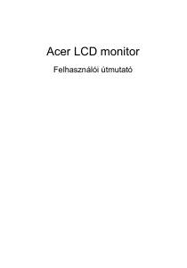 Használati útmutató Acer K202HQL LCD-monitor