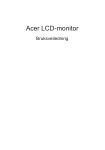 Bruksanvisning Acer HHA270 LCD-skjerm