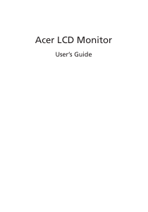 Manual Acer K242HQL LCD Monitor