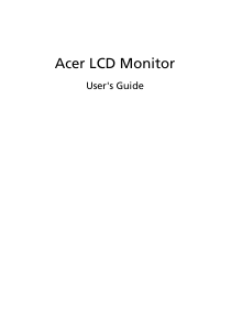 Handleiding Acer P199WL LCD monitor