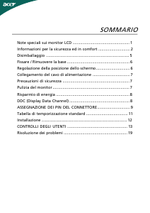 Manuale Acer P205HL Monitor LCD