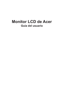 Manual de uso Acer KKG270 Monitor de LCD