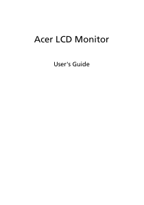 Handleiding Acer VVA190HQ LCD monitor