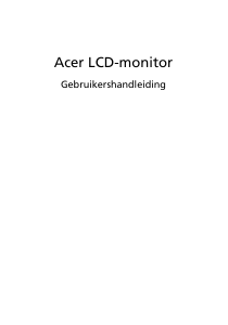 Handleiding Acer Predator XB271HU LCD monitor