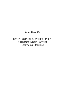 Használati útmutató Acer X1261N Vetítő
