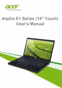 Handleiding Acer Aspire E1-470PG Laptop