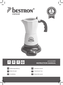 Handleiding Bestron AES500RE Espresso-apparaat