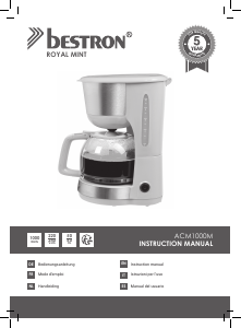 Manual de uso Bestron ACM1000M Máquina de café