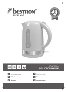 Manual Bestron AWK1000M Kettle