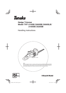 Handleiding Tanaka THT-210SB Heggenschaar