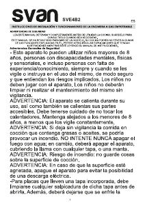 Manual de uso Svan SVE4B2 Placa