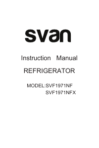 Bruksanvisning Svan SVF1971NFX Kyl-frys