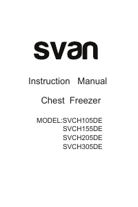 Manual de uso Svan SVCH105DE Congelador