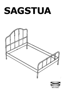 Priručnik IKEA SAGSTUA (160x200) Okvir kreveta