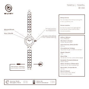 Bedienungsanleitung Holzkern Meena Armbanduhr