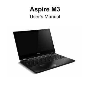 Kasutusjuhend Acer Aspire M3-580G Sülearvuti