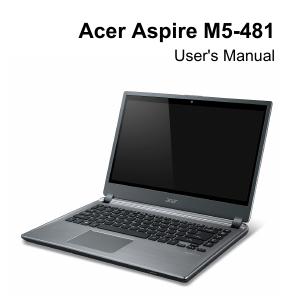 Priručnik Acer Aspire M5-481 Prijenosno računalo
