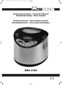 Bedienungsanleitung Clatronic BBA 2785 Brotbackautomat