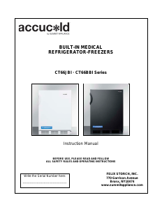 Handleiding Accucold AL650LBIIF Koelkast