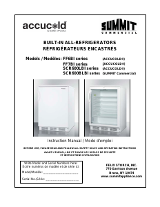 Mode d’emploi Accucold ALB751LSSHH Réfrigérateur