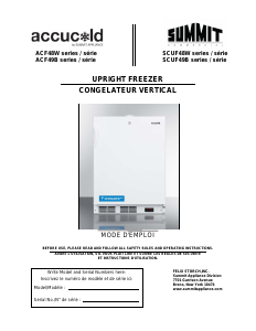 Handleiding Accucold ACF48WSSHVADA Vriezer