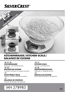 Manual SilverCrest IAN 278983 Balança de cozinha