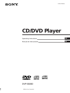 Manual de uso Sony DVP-S500D Reproductor DVD