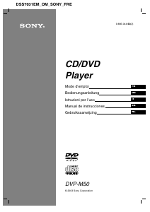 Bedienungsanleitung Sony DVP-M50 DVD-player