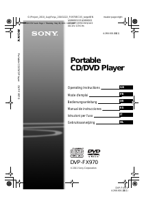 Mode d’emploi Sony DVP-FX970 Lecteur DVD