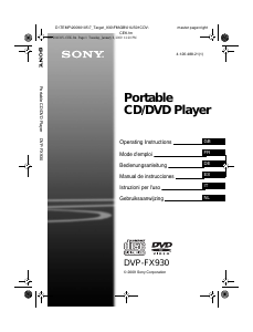 Manual de uso Sony DVP-FX930 Reproductor DVD