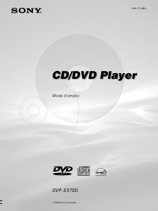 Mode d’emploi Sony DVP-S570D Lecteur DVD