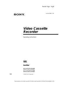 Handleiding Sony SLV-SE510D Videorecorder