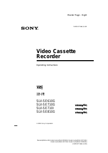 Handleiding Sony SLV-SE710I Videorecorder