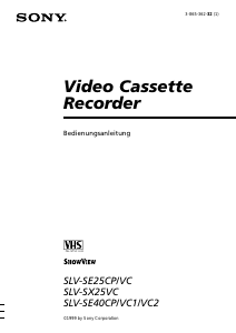 Bedienungsanleitung Sony SLV-SE40CP Videorecorder