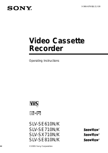 Handleiding Sony SLV-SE610N Videorecorder
