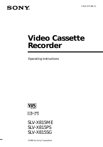 Handleiding Sony SLV-X815ME Videorecorder