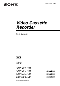 Mode d’emploi Sony SLV-SE710B Magnétoscope
