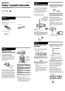 Handleiding Sony SLV-SP70R Videorecorder
