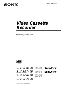 Handleiding Sony SLV-SE740B Videorecorder