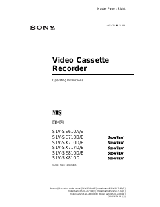 Handleiding Sony SLV-SX710E Videorecorder